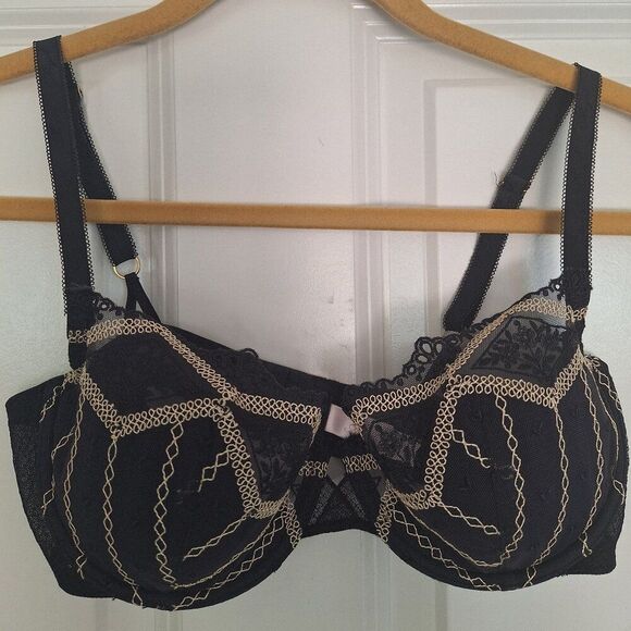 Victorias Secret Angels Black  lace  bra  size 36C - Picture 1 of 7